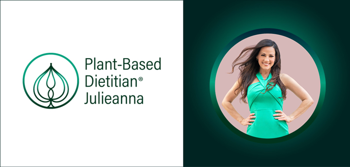 plant based dietitian julieanna logo and brand identity